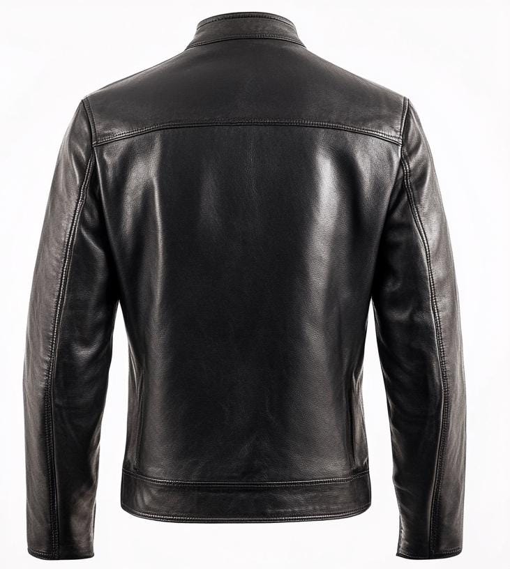 Men’s Black Real Leather Café Racer Jacket | Classic Motorcycle Style by Leather Chloride