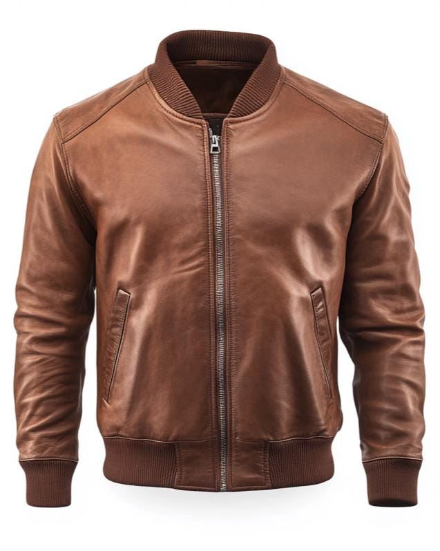 Men's Varsity Style Genuine Leather Bomber Jacket – Classic Casual Fashion By Leather Chloride