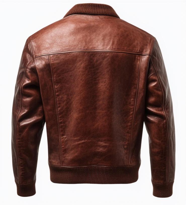 Men's Vintage Brown Trucker Bomber Real Leather Jacket By Leather Chloride