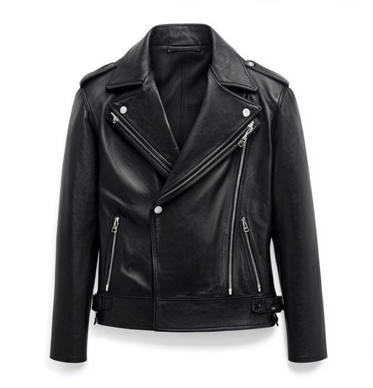 Men's Black Real Leather Jacket – Slim Fit Biker Motorcycle Street Style By Leather Chloride