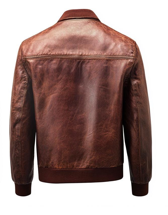Men's Brown Real Leather Jacket – Distressed Slim Fit Bomber Street Style By Leather Chloride