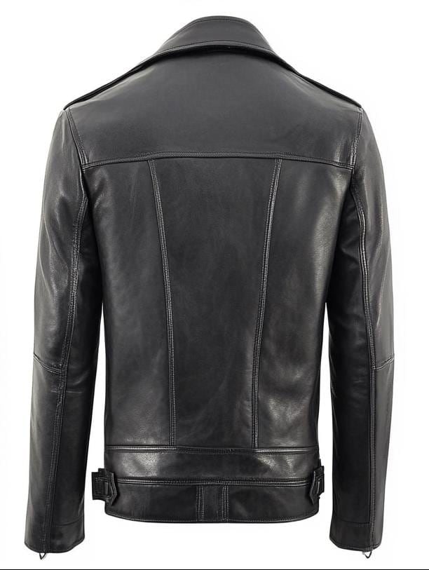 Men's Black Real Leather Jacket – Slim Fit Biker Motorcycle Street Style By Leather Chloride