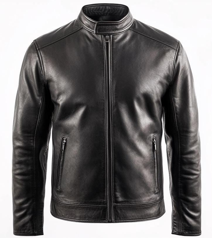 Men's Black Real Leather Jacket – Slim Fit Motorcycle Casual Street Style By Leather Chloride