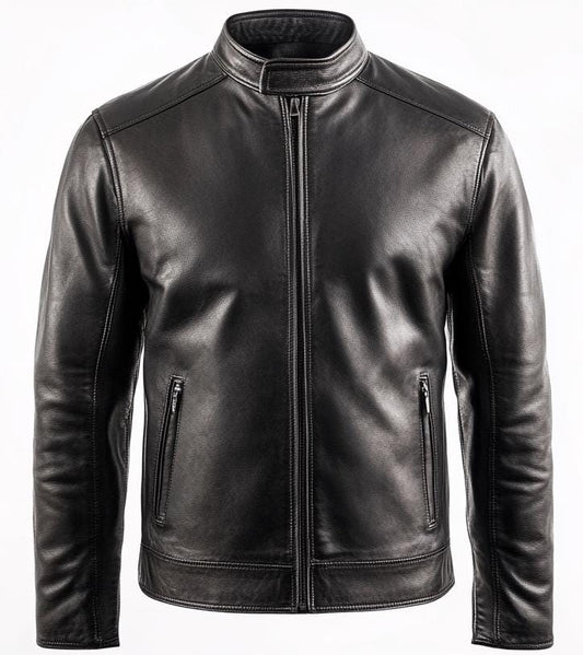 Men's Black Real Leather Jacket – Slim Fit Motorcycle Casual Street Style By Leather Chloride
