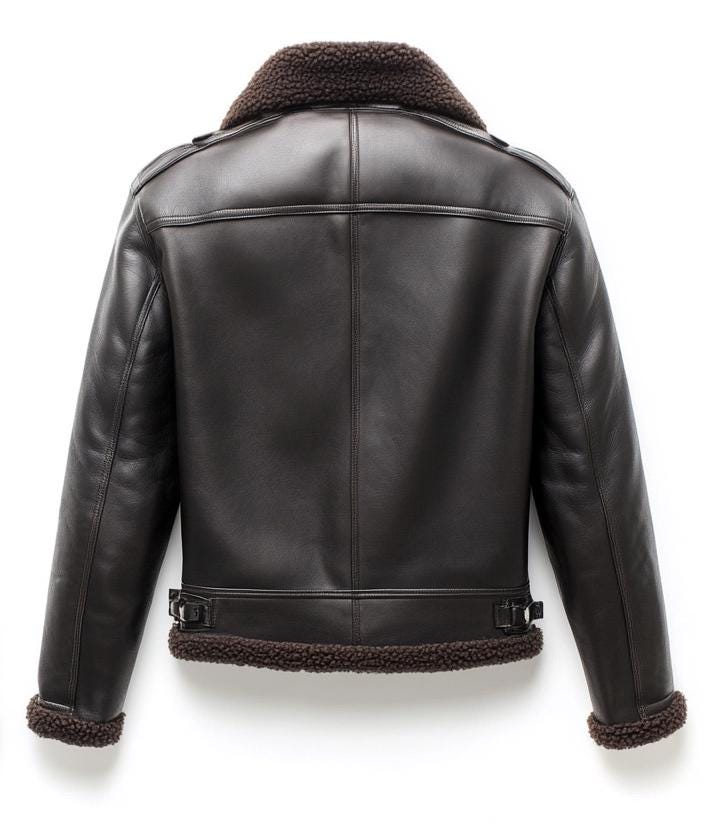 Men's Genuine Fur Aviator Jacket – Real Leather Dark Brown Winterwear by Leather Chloride