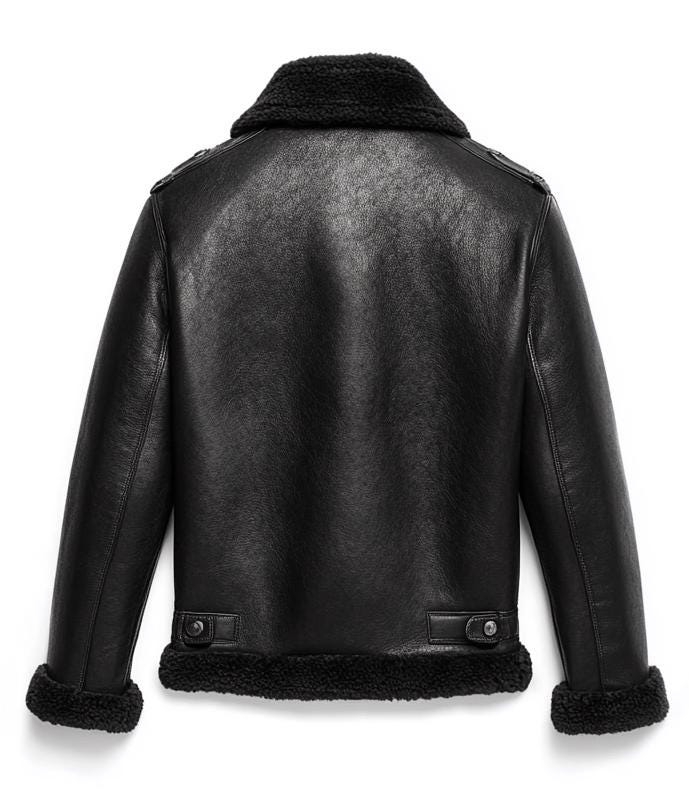 Men's Genuine Fur Shearling Jacket – Real Leather Black Winterwear Street Style by Leather Chloride