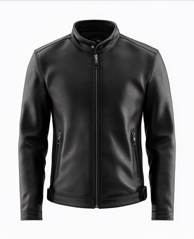 Men's Black Real Leather Jacket – Slim Fit Motorcycle Street Style Classic By Leather Chloride