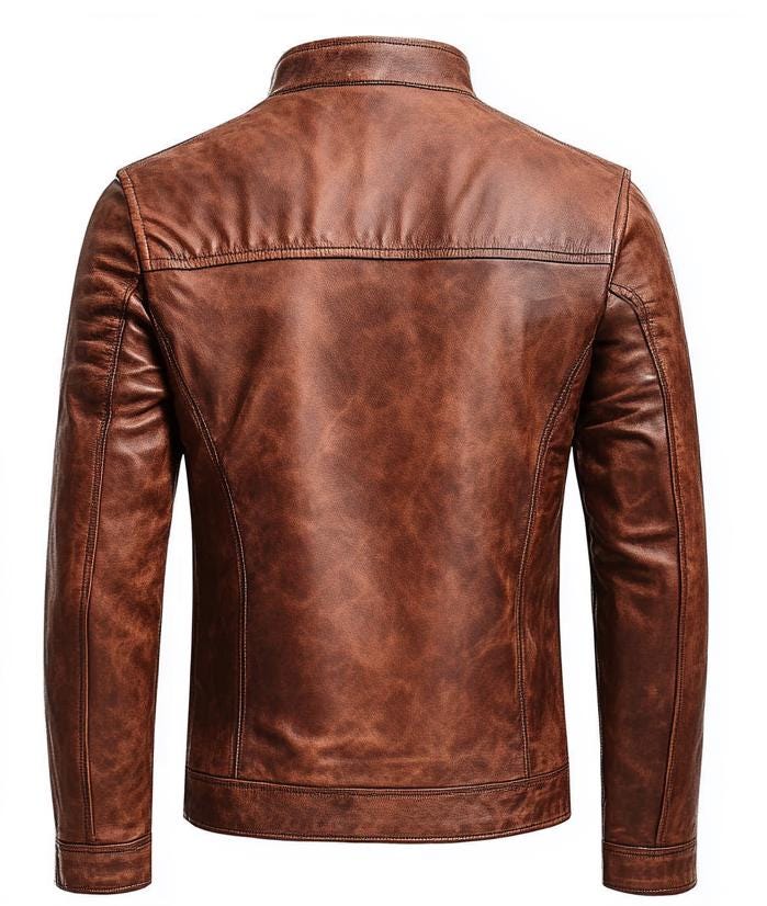 Men's Brown Real Leather Jacket Distressed Slim Fit Casual Motorcycle Style By Leather Chloride