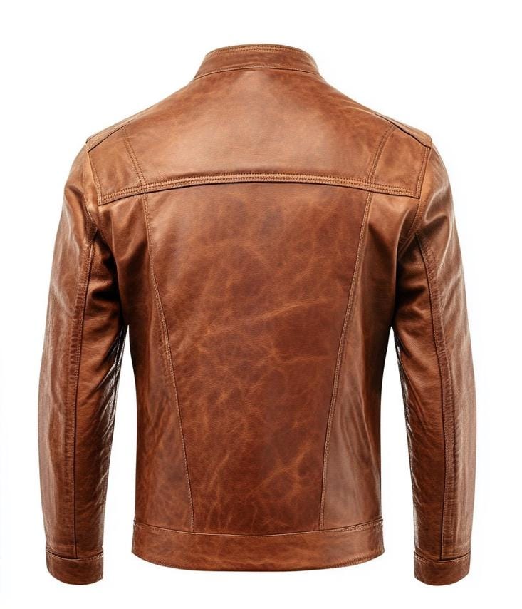 Men's Brown Real Leather Jacket – Distressed Slim Fit Motorcycle Street Style By Leather Chloride