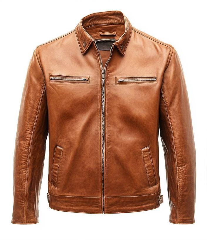 Men's Brown Real Leather Jacket – Slim Fit Classic Street Style By Leather Chloride