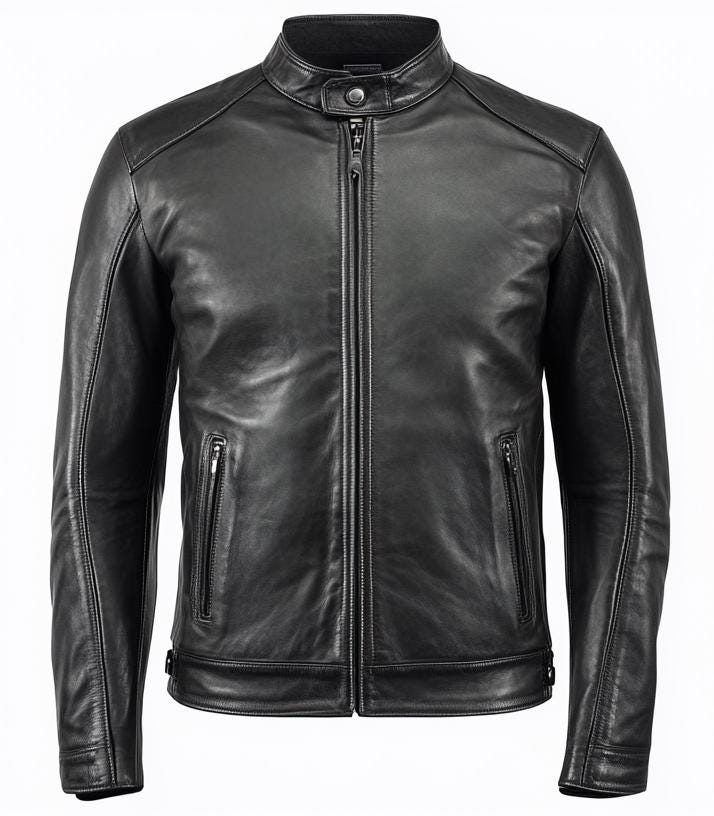 Men's Black Real Leather Jacket – Slim Fit Motorcycle Casual Street Style By Leather Chloride