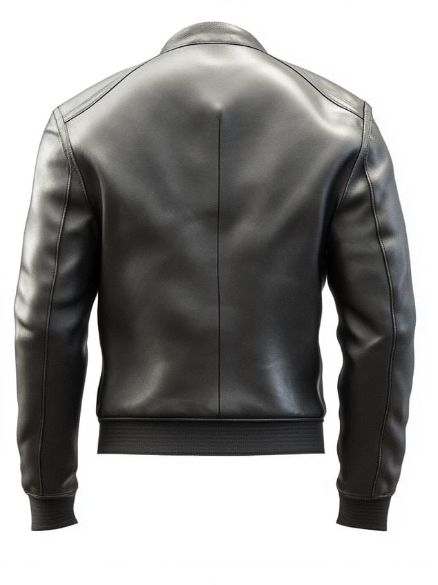 Men's Grey Real Leather Jacket – Slim Fit Bomber Street Style Classic By Leather Chloride