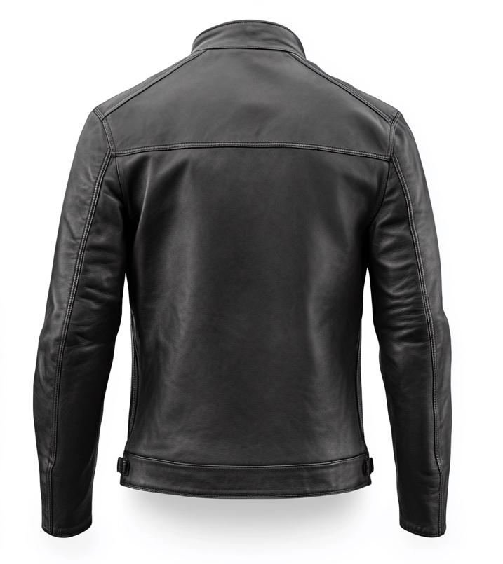 Men's Black Grey Leather Jacket – Slim Fit Motorcycle Street Style By Leather Chloride