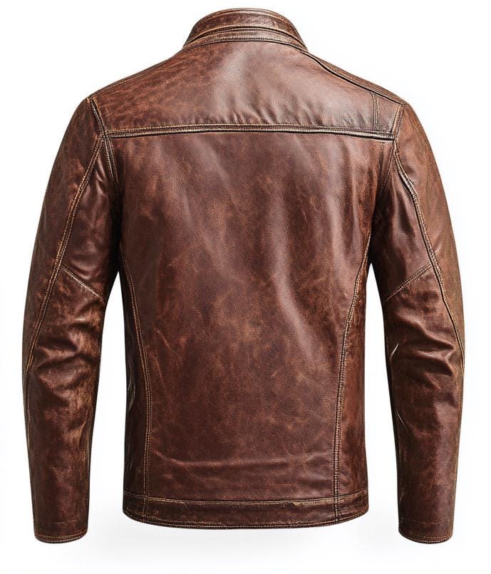 Men's Brown Real Leather Jacket – Distressed Slim Fit Motorcycle Streetwear Classic by Leather Chloride