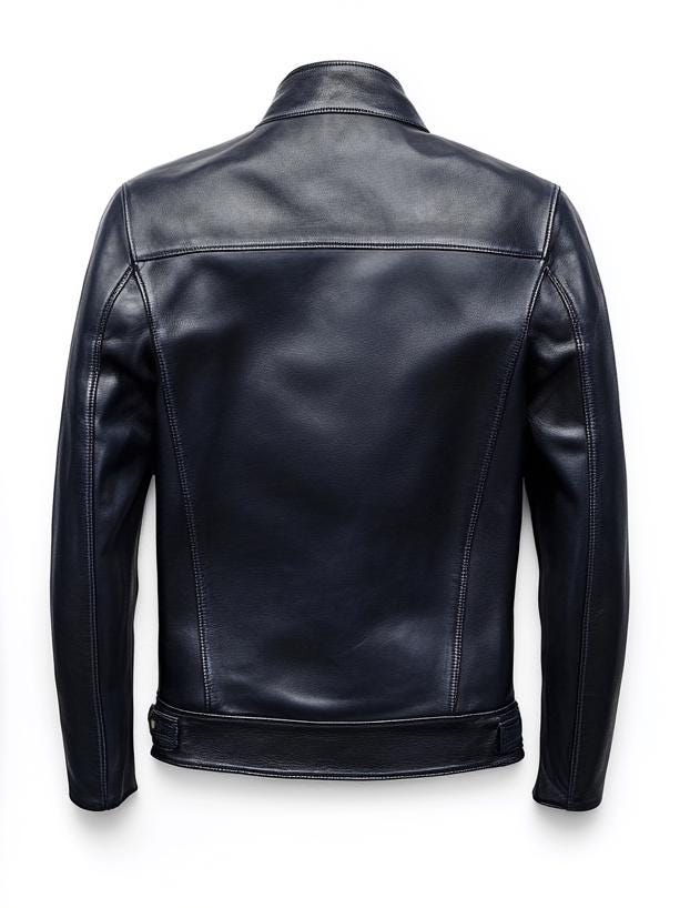 Men's Navy Blue Real Leather Jacket – Slim Fit Streetwear Casual Classic by Leather Chloride