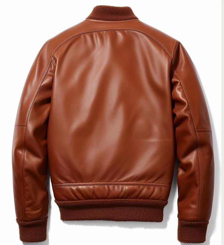 Men's Brown Real Leather Bomber Jacket – Slim Fit Streetwear Classic Style by Leather Chloride