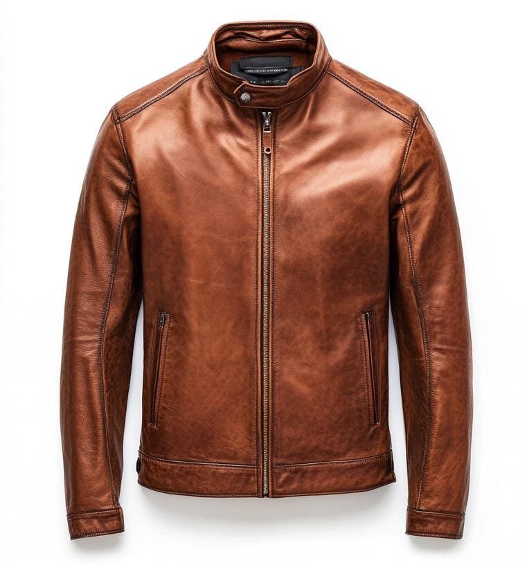 Men's Brown Real Leather Jacket – Slim Fit Streetwear Classic Style by Leather Chloride