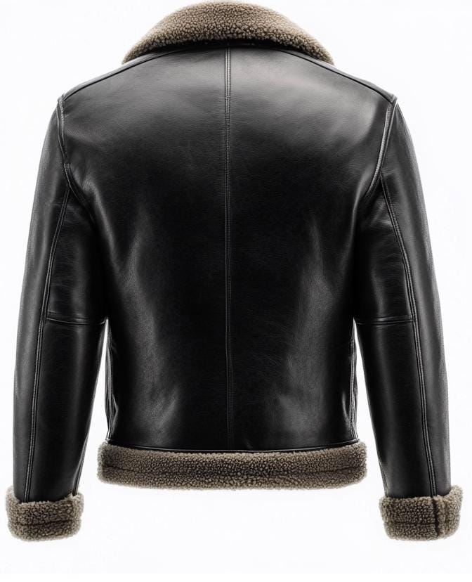 Men's Genuine Fur Shearling Jacket – Real Leather Winter Streetwear Classic Style by Leather Chloride