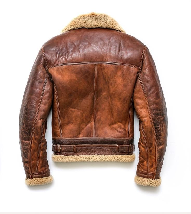 Men's Genuine Fur Shearling Jacket – Real Leather Brown Winterwear Street Style by Leather Chloride