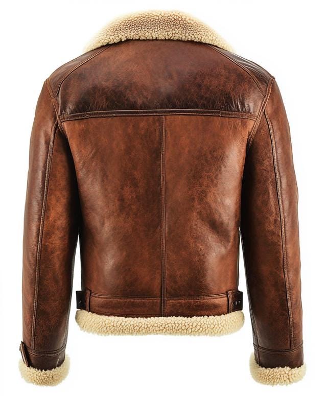 Men's Genuine Fur Shearling Jacket – Real Leather Brown Winterwear Street Style by Leather Chloride