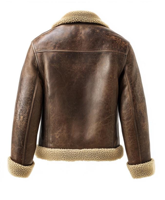 Men's Genuine Fur Shearling Jacket – Real Leather Brown Distressed Winterwear by Leather Chloride